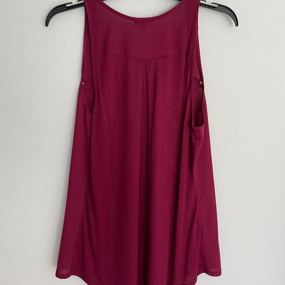 NWT - Deep Red - Express Sleeveless Blouse - Medium - Picture 7 of 11